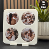 Round Button Frame Design - STL File