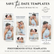 Save the Date Flexible Templates- Photobooth Style Ultimate Bundle Set #1A